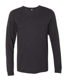 BELLA + CANVAS Heather CVC Long Sleeve Tee 3501CVC - Black Heather