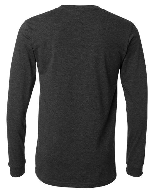 BELLA + CANVAS Heather CVC Long Sleeve Tee 3501CVC - Dark Grey Heather