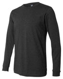 BELLA + CANVAS Heather CVC Long Sleeve Tee 3501CVC - Dark Grey Heather