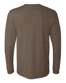 BELLA + CANVAS Heather CVC Long Sleeve Tee 3501CVC - Heather Brown