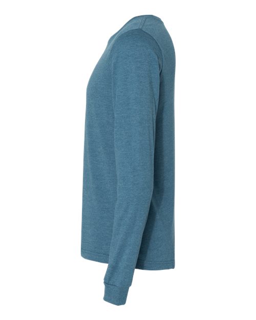 BELLA + CANVAS Heather CVC Long Sleeve Tee 3501CVC - Heather Deep Teal