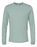 BELLA + CANVAS Heather CVC Long Sleeve Tee 3501CVC - Heather Dusty Blue
