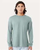 BELLA + CANVAS Heather CVC Long Sleeve Tee 3501CVC - Heather Dusty Blue