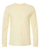 BELLA + CANVAS Heather CVC Long Sleeve Tee 3501CVC - Heather French Vanilla
