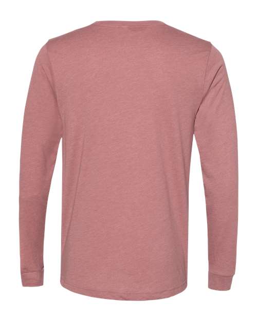 BELLA + CANVAS Heather CVC Long Sleeve Tee 3501CVC - Heather Mauve