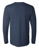 BELLA + CANVAS Heather CVC Long Sleeve Tee 3501CVC - Heather Navy