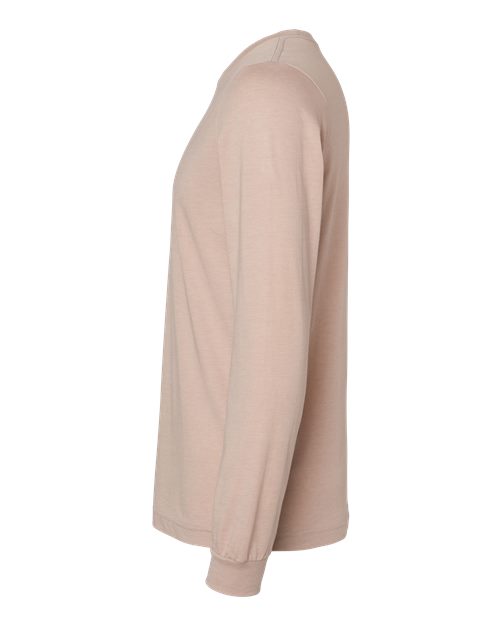 BELLA + CANVAS Heather CVC Long Sleeve Tee 3501CVC - Heather Pink Gravel