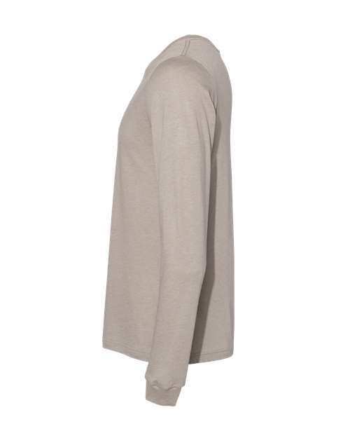 BELLA + CANVAS Heather CVC Long Sleeve Tee 3501CVC - Heather Stone
