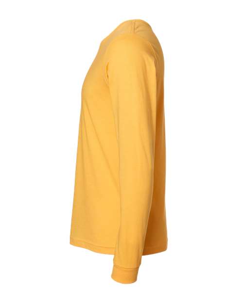BELLA + CANVAS Heather CVC Long Sleeve Tee 3501CVC - Heather Yellow Gold