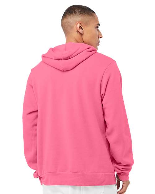 BELLA + CANVAS Sponge Fleece Hoodie 3719 - Heather Charity Pink