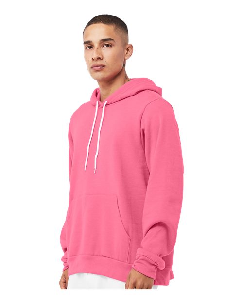 BELLA + CANVAS Sponge Fleece Hoodie 3719 - Heather Charity Pink