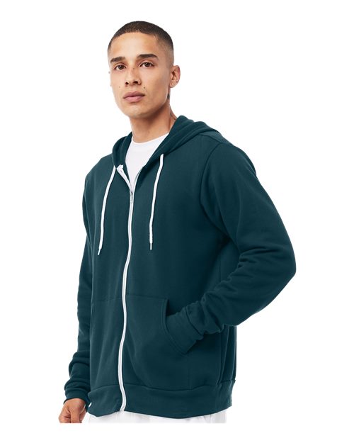 BELLA + CANVAS Sponge Fleece Full-Zip Hoodie 3739 - Atlantic