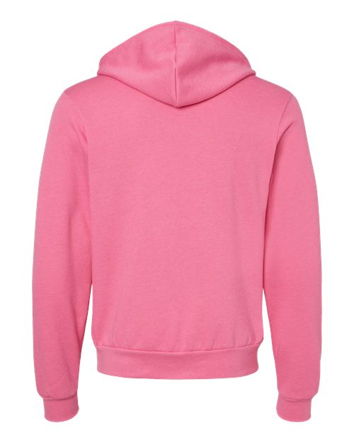 BELLA + CANVAS Sponge Fleece Full-Zip Hoodie 3739 - Heather Charity Pink