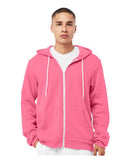 BELLA + CANVAS Sponge Fleece Full-Zip Hoodie 3739 - Heather Charity Pink