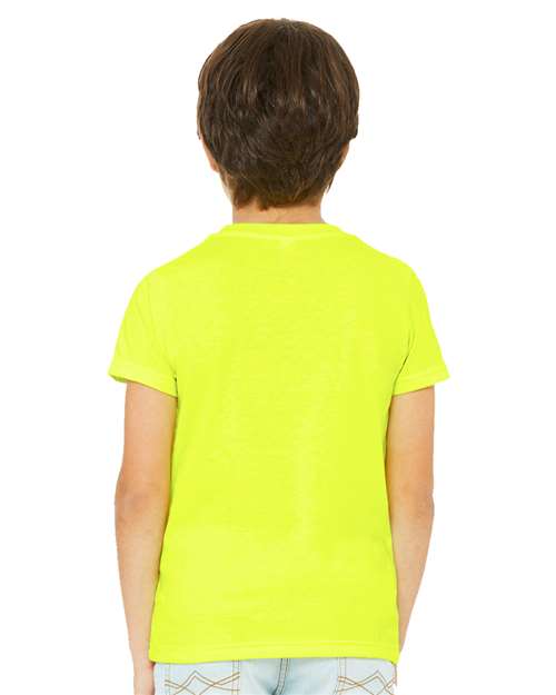 BELLA + CANVAS Youth CVC Jersey Tee 3001YCVC - Neon Yellow