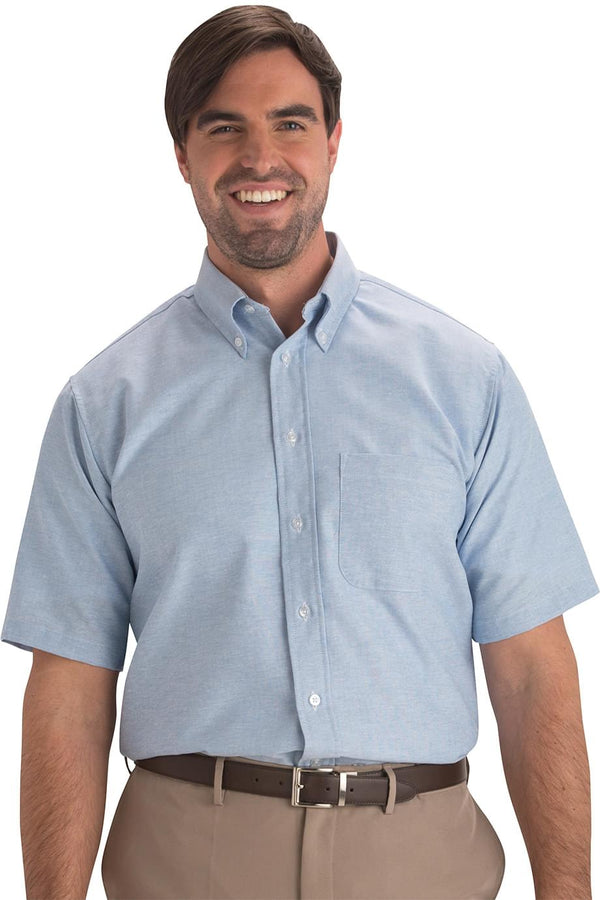 Edwards Easy Care Oxford Short Sleeve Mens Shirt [#1027].  Live Chat for Bulk Discounts