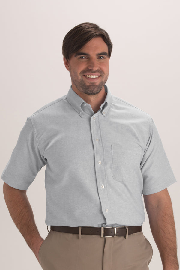 Edwards Easy Care Oxford Short Sleeve Mens Shirt [#1027].  Live Chat for Bulk Discounts