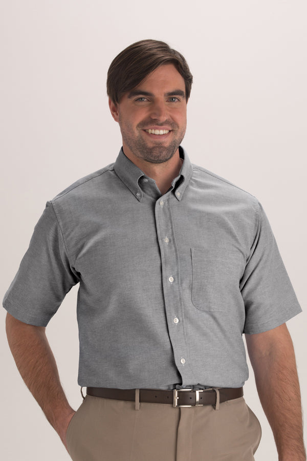 Edwards Easy Care Oxford Short Sleeve Mens Shirt [#1027].  Live Chat for Bulk Discounts