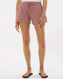 Independent Trading Co. Women’s Lightweight California Wave Wash Fleece Shorts PRM20SRT