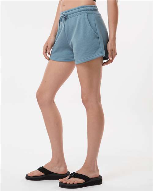 Independent Trading Co. Women’s Lightweight California Wave Wash Fleece Shorts PRM20SRT