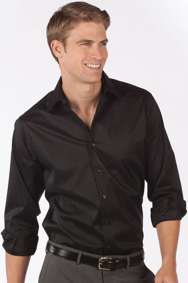 Edwards Stretch Broadcloth Long Sleeve Mens Shirt [#1033].  Live Chat for Bulk Discounts
