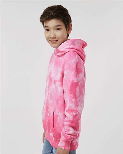 Independent Trading Co. Youth Midweight Tie-Dyed Hooded Sweatshirt PRM1500TD