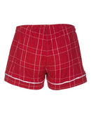 Boxercraft Women's Flannel Shorts BW6501 - Crimson Field Day Plaid