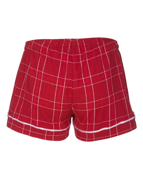 Boxercraft Women's Flannel Shorts BW6501 - Crimson Field Day Plaid