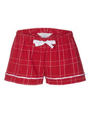 Boxercraft Women's Flannel Shorts BW6501 - Crimson Field Day Plaid