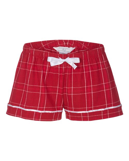 Boxercraft Women's Flannel Shorts BW6501 - Crimson Field Day Plaid