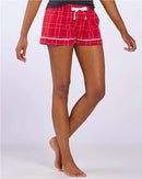 Boxercraft Women's Flannel Shorts BW6501 - Crimson Field Day Plaid