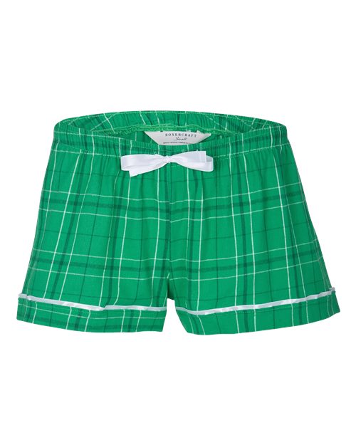 Boxercraft Women's Flannel Shorts BW6501 - Kelly Field Day Plaid