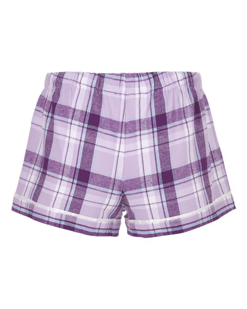 Boxercraft Women's Flannel Shorts BW6501 - Lavender Sophia Plaid