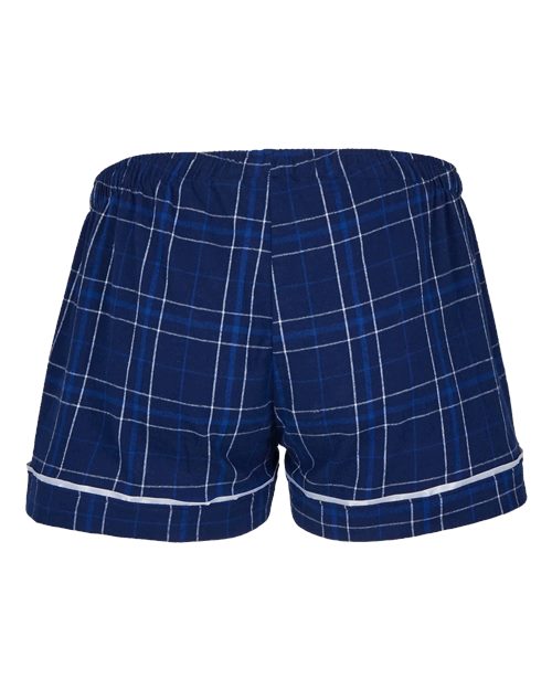 Boxercraft Women's Flannel Shorts BW6501 - Navy Field Day Plaid