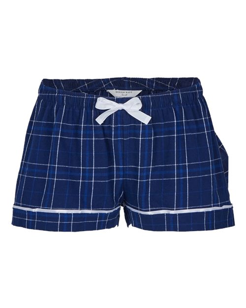 Boxercraft Women's Flannel Shorts BW6501 - Navy Field Day Plaid