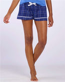 Boxercraft Women's Flannel Shorts BW6501 - Navy Field Day Plaid