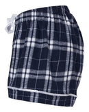 Boxercraft Women's Flannel Shorts BW6501 - Navy/ Silver
