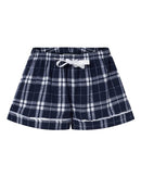 Boxercraft Women's Flannel Shorts BW6501 - Navy/ Silver