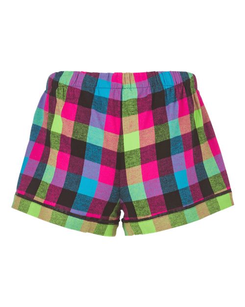 Boxercraft Women's Flannel Shorts BW6501 - Neon Buffalo