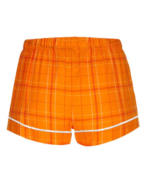 Boxercraft Women's Flannel Shorts BW6501 - Orange Field Day Plaid