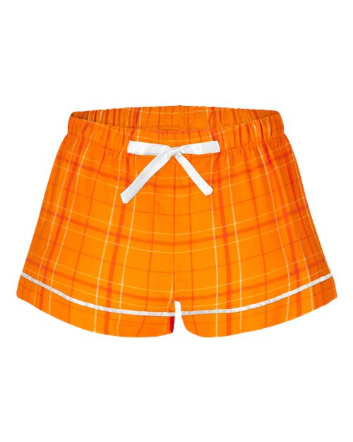 Boxercraft Women's Flannel Shorts BW6501 - Orange Field Day Plaid