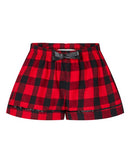 Boxercraft Women's Flannel Shorts BW6501 - Red/ Black Buffalo