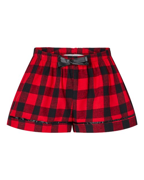 Boxercraft Women's Flannel Shorts BW6501 - Red/ Black Buffalo