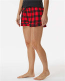 Boxercraft Women's Flannel Shorts BW6501 - Red/ Black Buffalo