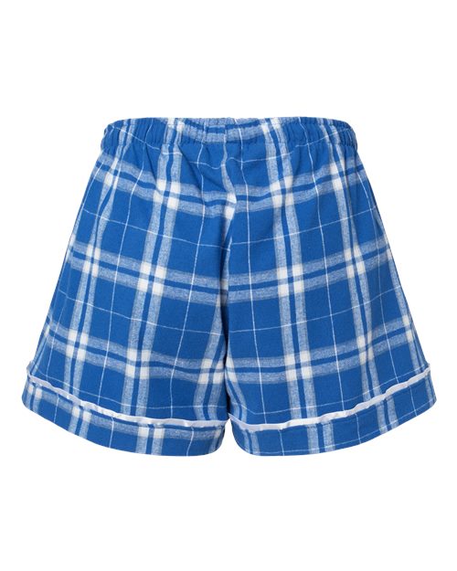 Boxercraft Women's Flannel Shorts BW6501 - Royal/ Silver