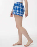 Boxercraft Women's Flannel Shorts BW6501 - Royal/ Silver