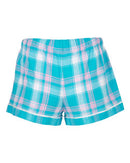 Boxercraft Women's Flannel Shorts BW6501 - Teal Sophia Plaid