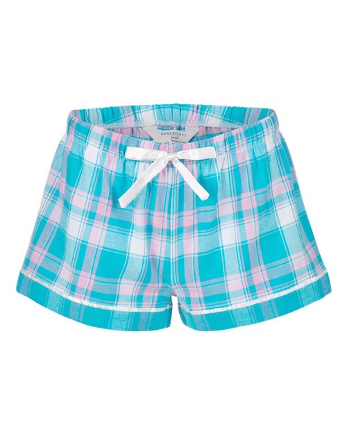 Boxercraft Women's Flannel Shorts BW6501 - Teal Sophia Plaid