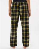 Boxercraft Women's Haley Flannel Pants BW6620 - Black/ Gold