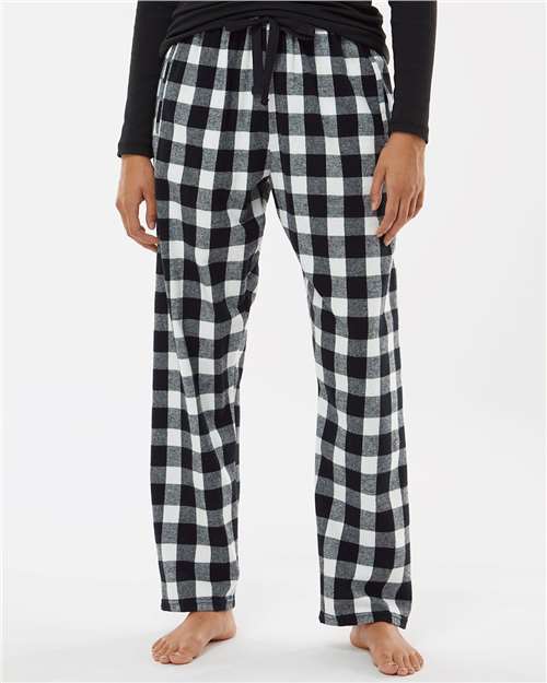 Boxercraft Women's Haley Flannel Pants BW6620 - Black/ White Buffalo Plaid